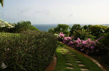 Kismet St John Luxury Villa Garden Path with Caribbean Ocean Views